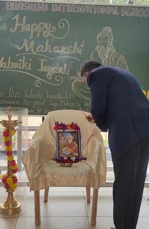 🌼 Valmiki Jayanti Celebration at Bhashini International School 🌼