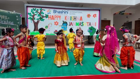🌸✨ Krishna Janmashtami Celebration at Bhashini International School ✨🌸