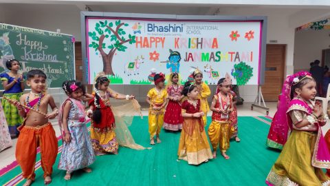🌸✨ Krishna Janmashtami Celebration at Bhashini International School ✨🌸